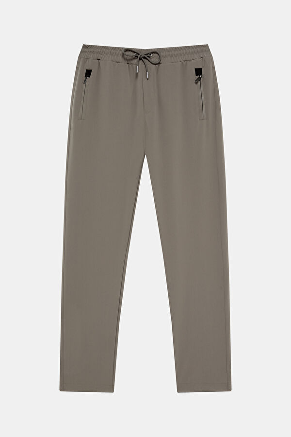 Mink-colored Straight Leg Men's Trousers