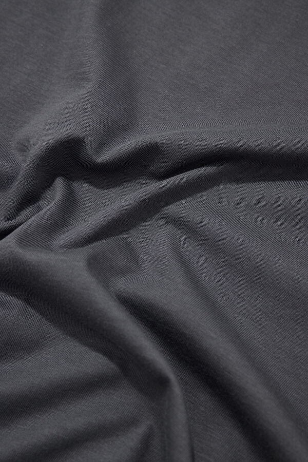 Smoke Grey Crew Neck Printed Men's T-Shirt 7