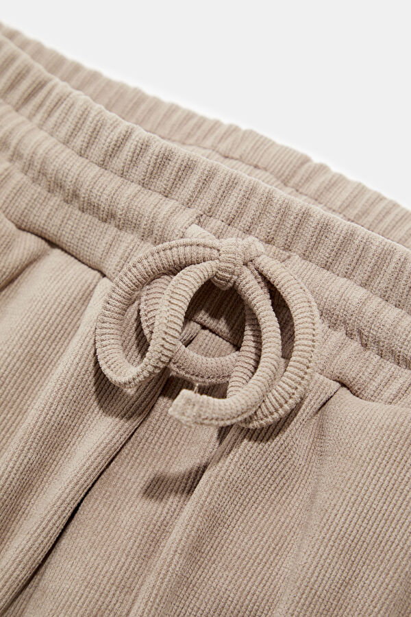 Beige Straight Leg Men's Trousers 3