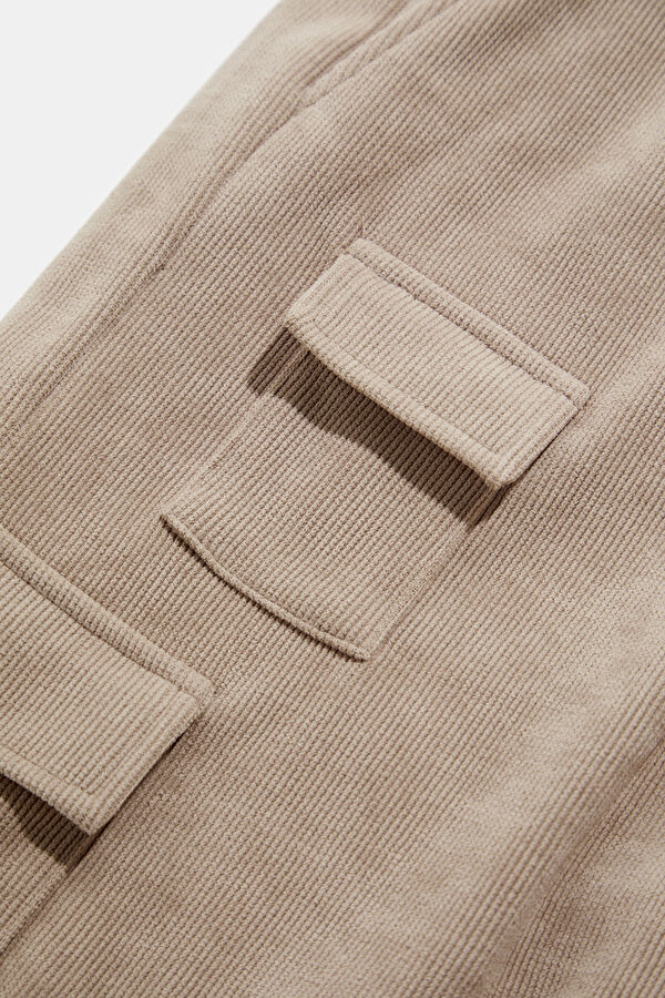 Beige Straight Leg Men's Trousers 4