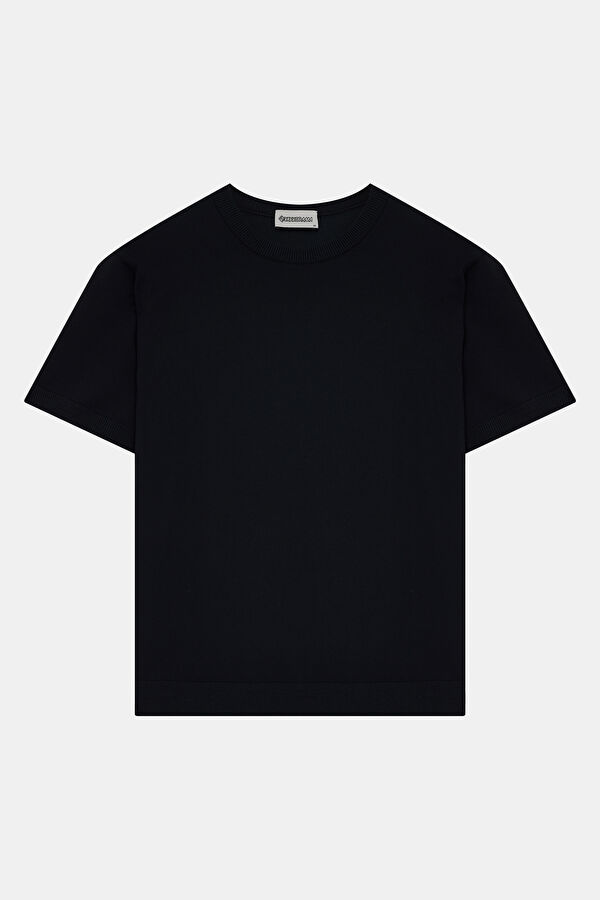 Navy Blue Crew Neck Men's T-Shirt