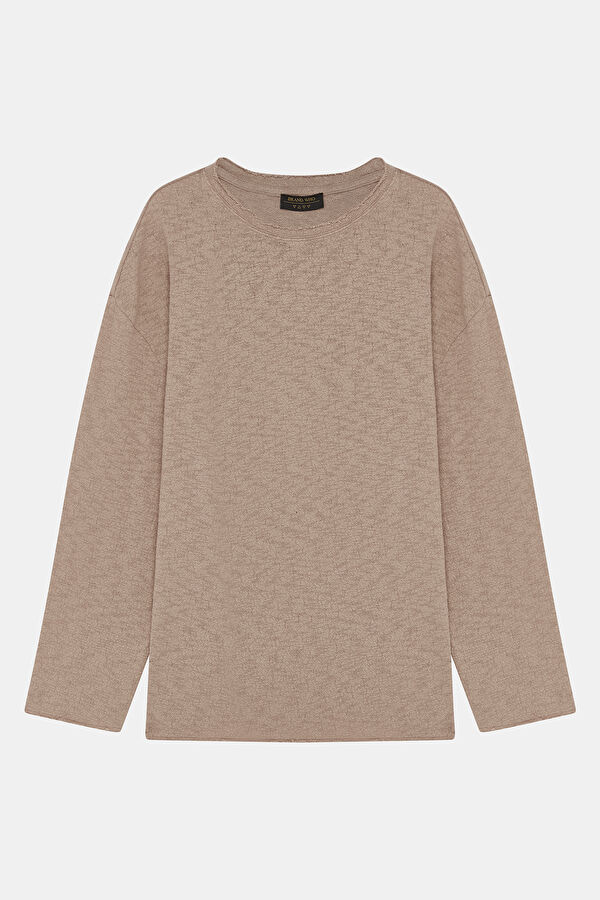 Brown Relax Fit Crew Neck Men's Sweatshirt