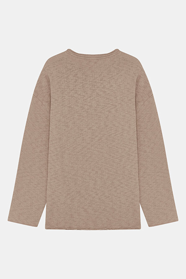 Brown Relax Fit Crew Neck Men's Sweatshirt 2