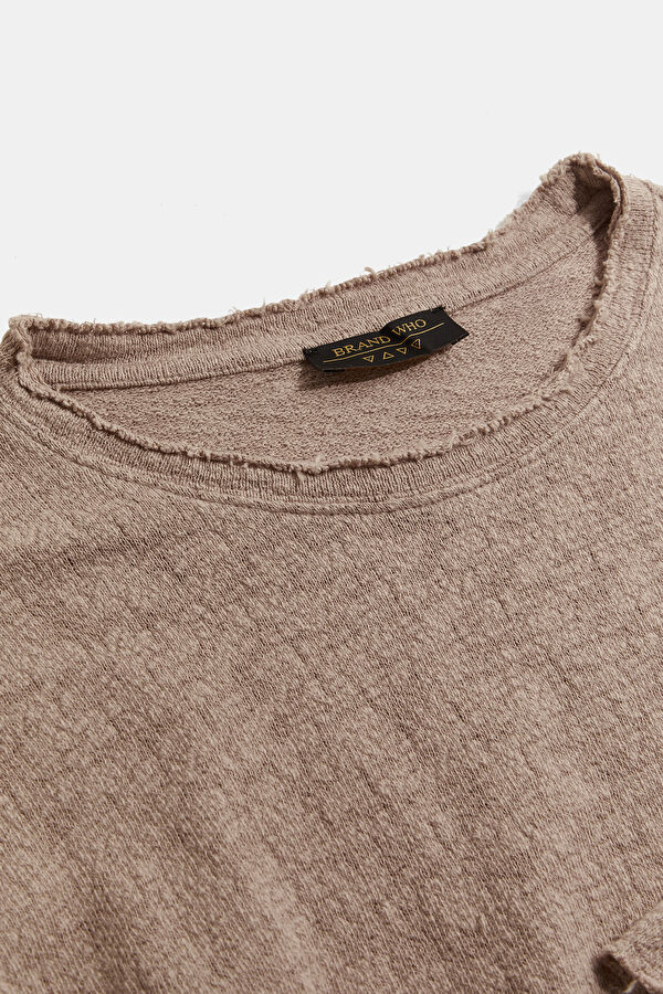 Brown Relax Fit Crew Neck Men's Sweatshirt 3