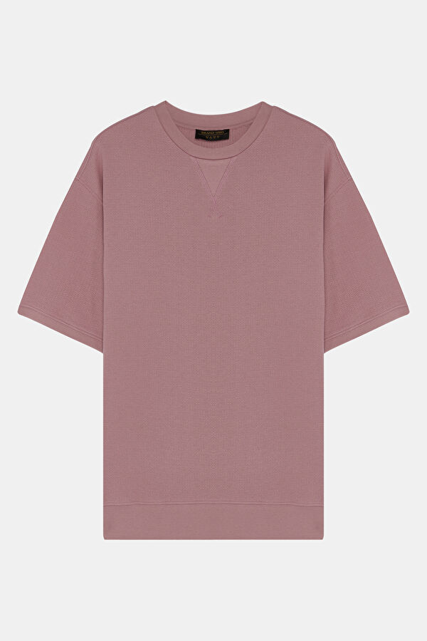 Relax Fit Purple Crew Neck Men's T-Shirt