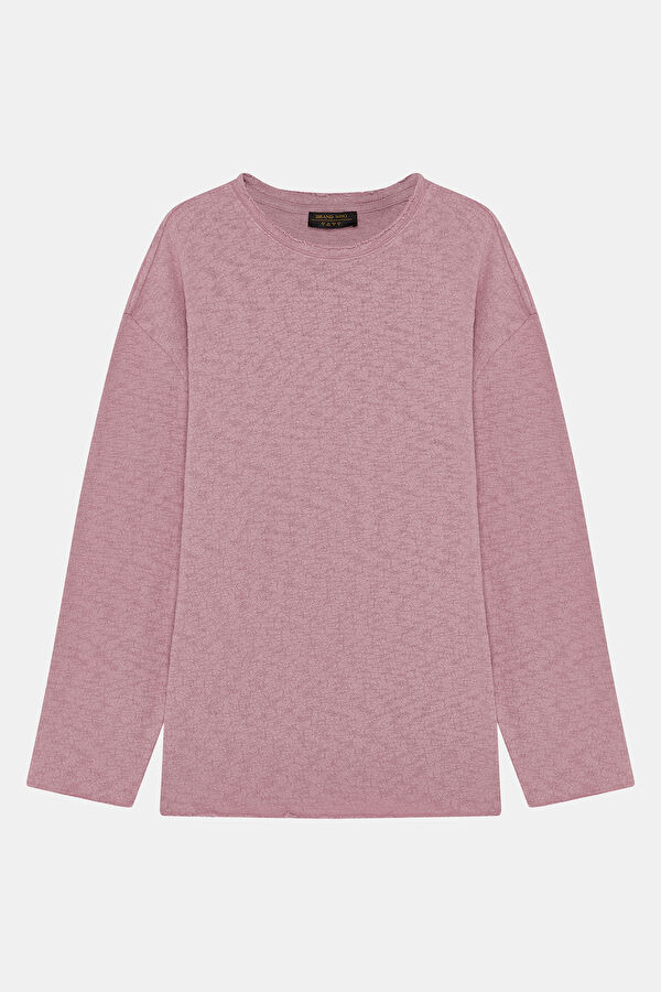 Purple Relax Fit Crew Neck Men's Sweatshirt