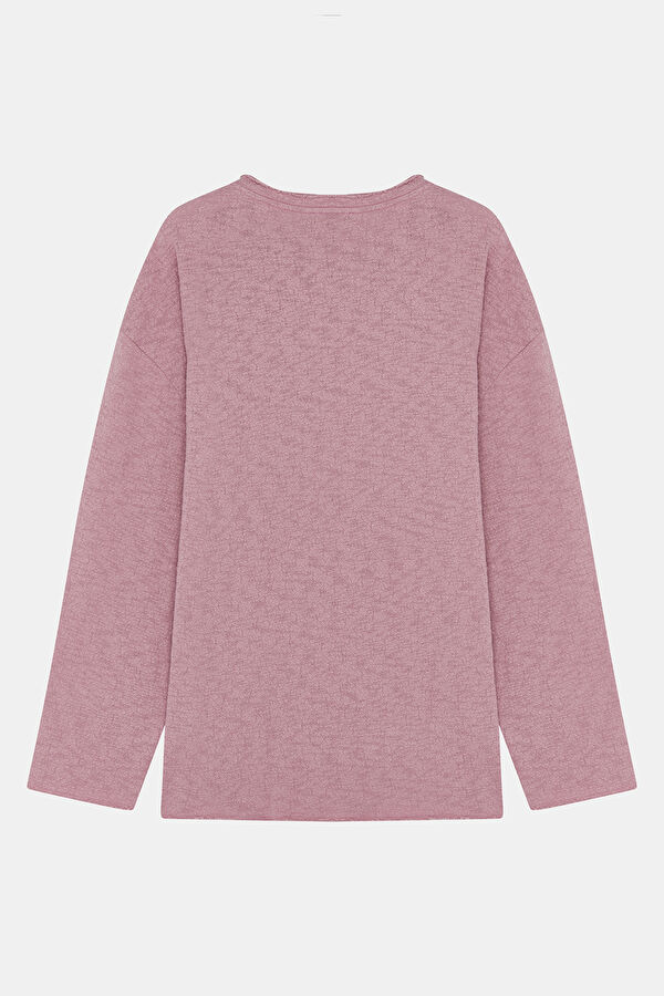 Purple Relax Fit Crew Neck Men's Sweatshirt 2