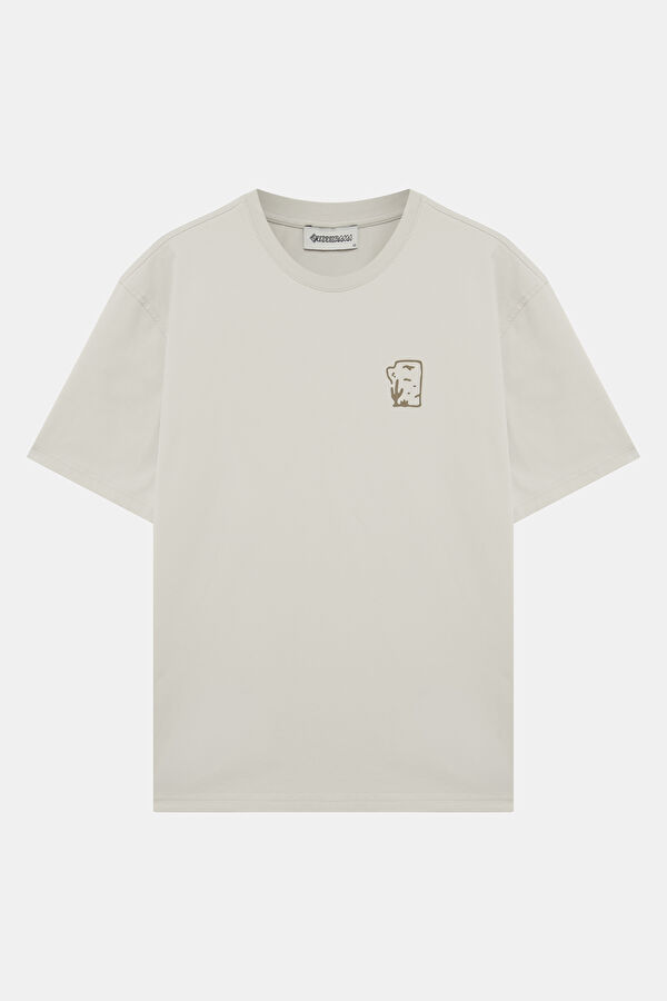 Stone Crew Neck Printed Men's T-Shirt 4