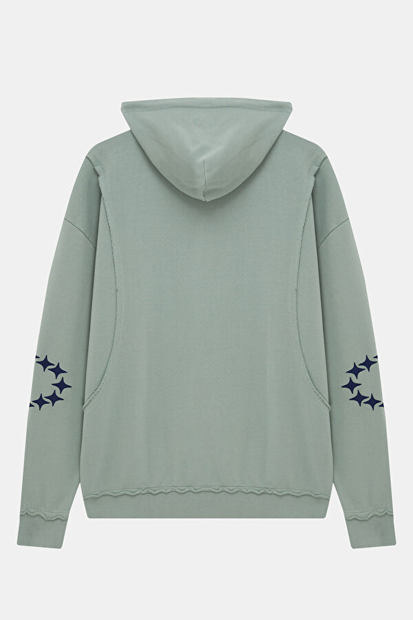 Mint Kapuşonlu Erkek Sweatshirt 2
