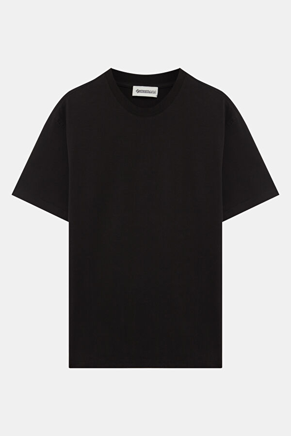 Black Crew Neck Printed Men's T-Shirt