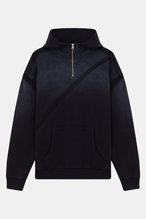 Antrasit Kapuşonlu Erkek Sweatshirt 4