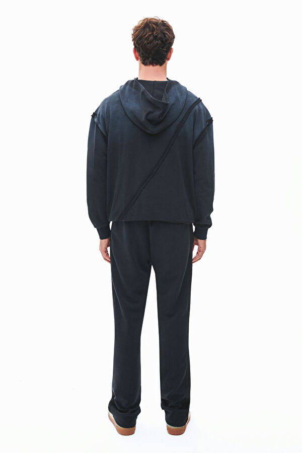 Antrasit Kapuşonlu Erkek Sweatshirt 2
