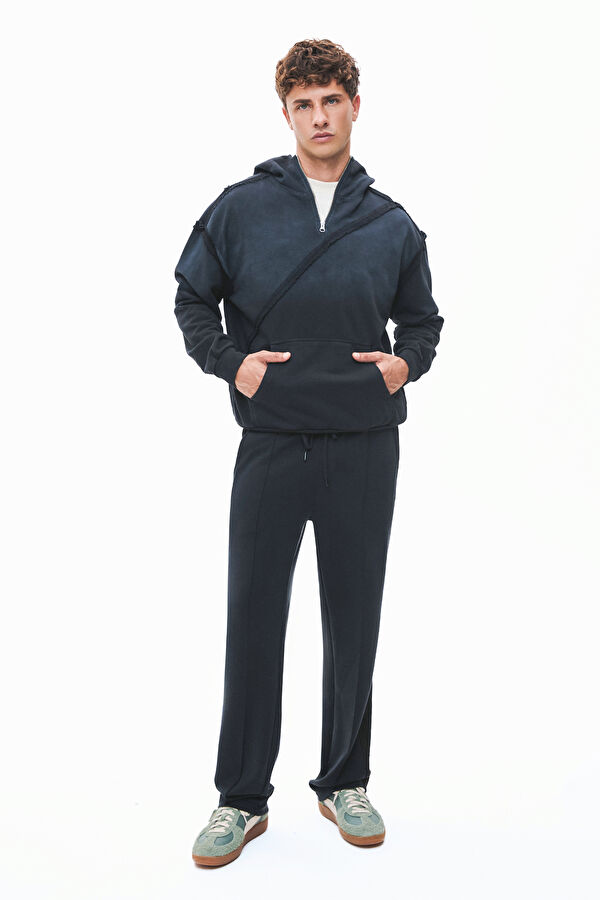 Antrasit Kapuşonlu Erkek Sweatshirt 3
