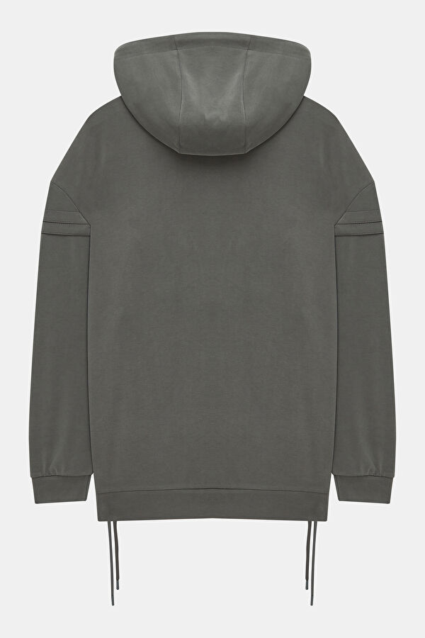Antrasit Kapuşonlu Erkek Sweatshirt 5