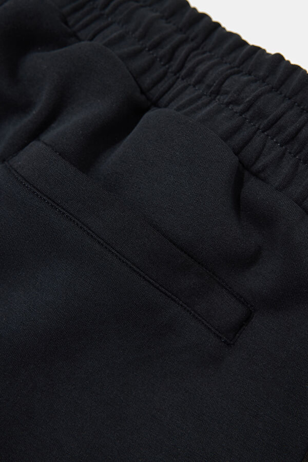 Black Straight Leg Modal Sport Men's Pants 6