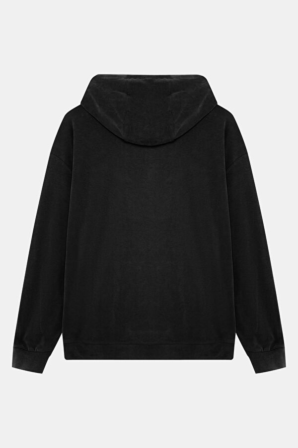 Antrasit Kapuşonlu Erkek Sweatshirt 2