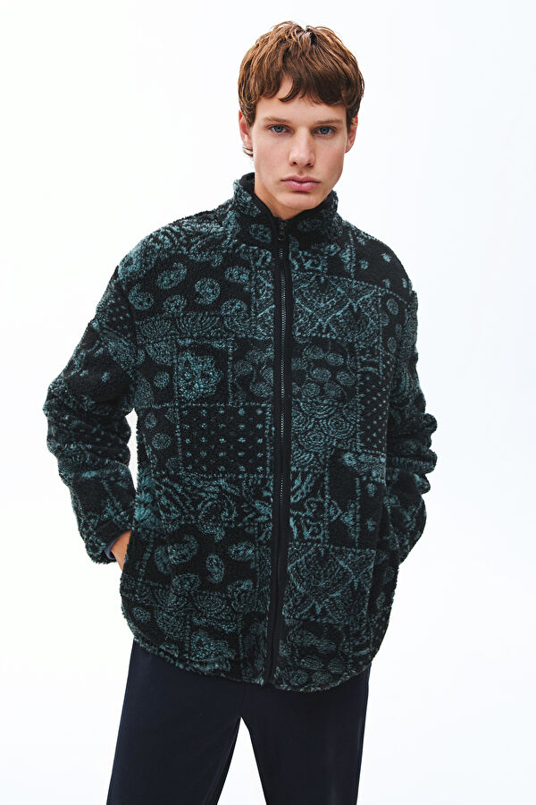 Multicolored Zip-Up Men's Jacket