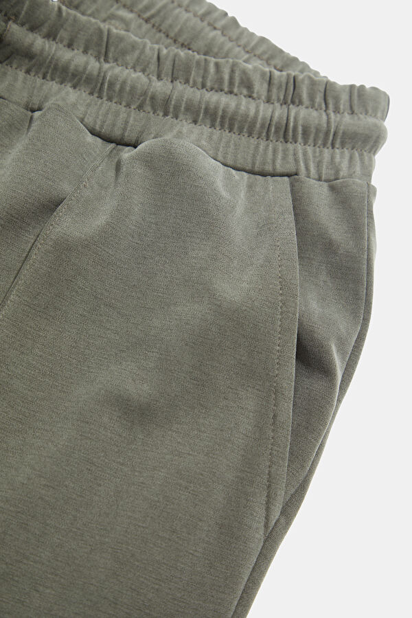 Khaki Slim Fit Modal Sport Men's Trousers 4