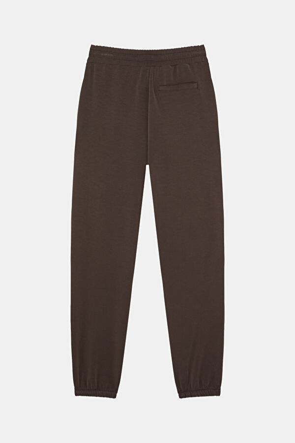 Coffee Brown Slim Fit Modal Sport Men's Pants 2