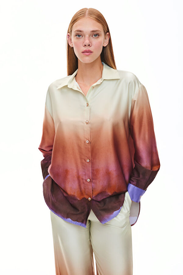 Multicolored Patterned Women's Shirt
