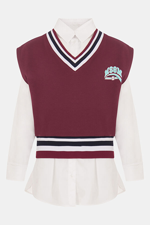Bordo Çocuk Elbise