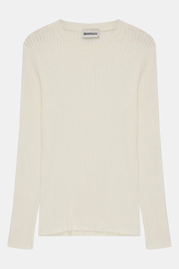 Ecru Knitted Men's Sweater