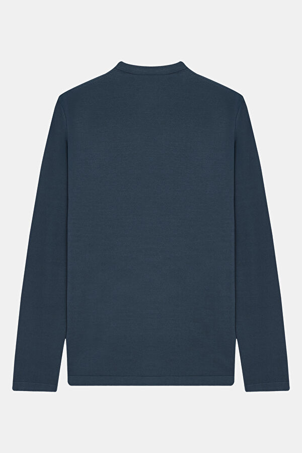 Indigo Cotton/Modal Knit Men's Sweater 2