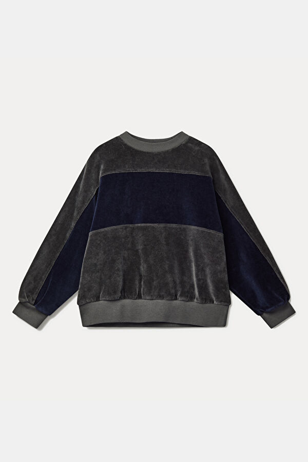 Lacivert O Yaka Çocuk Sweatshirt
