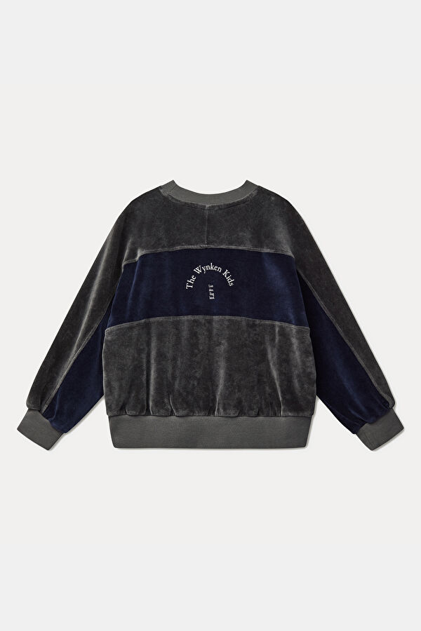 Lacivert O Yaka Çocuk Sweatshirt 2
