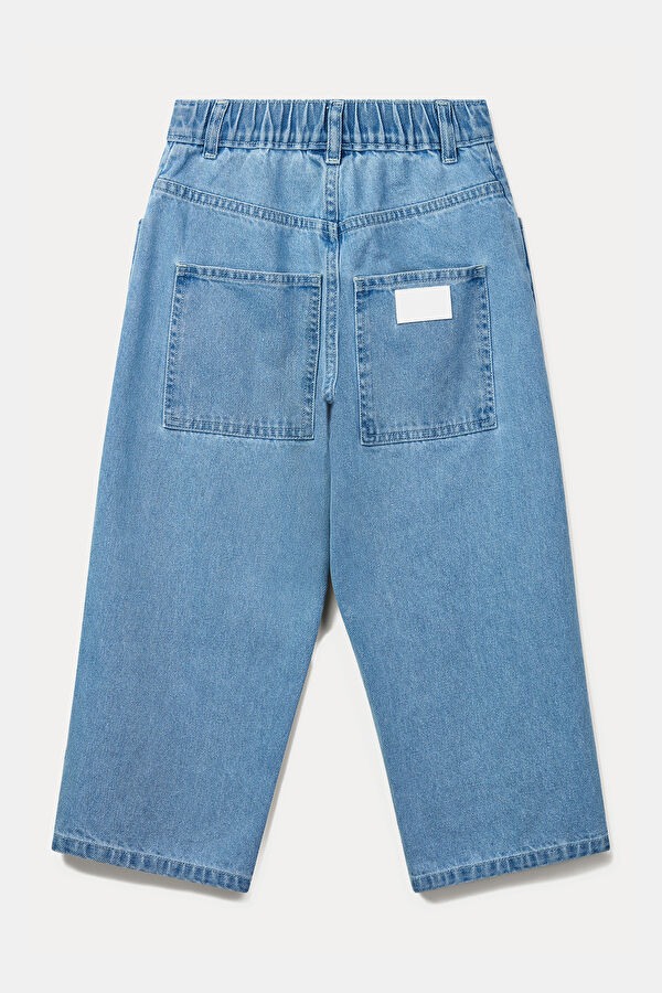 Blue Straight Leg Pants 2