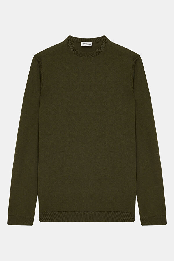 Khaki Knit Men's Sweater