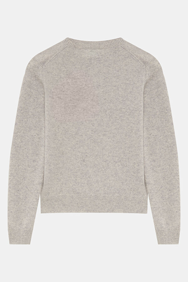 Gray Melange Cashmere Women's Sweater 2