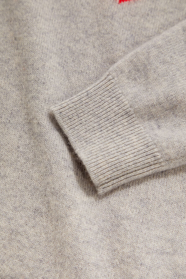Gray Melange Cashmere Women's Sweater 5