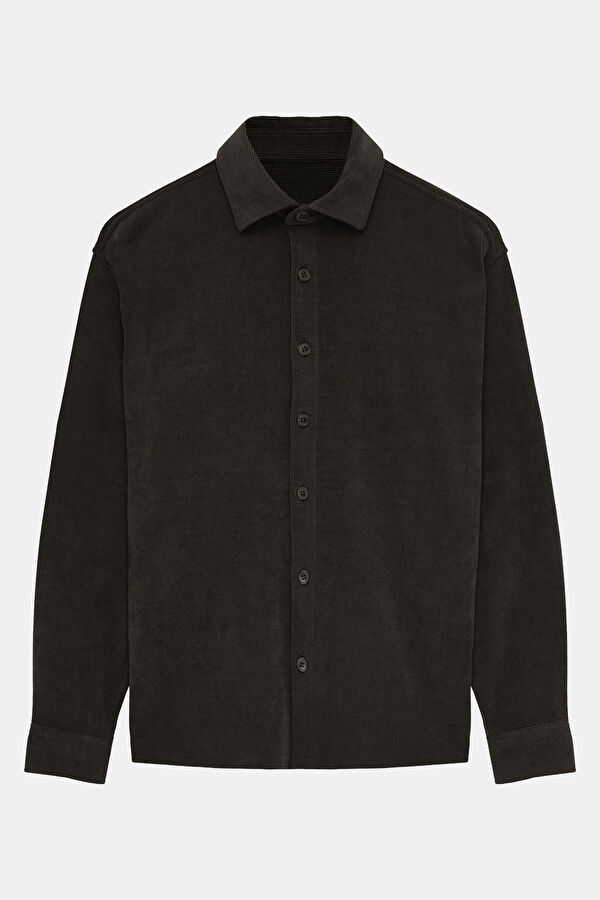 Relax Fit Coffee Regular Men's Shirt