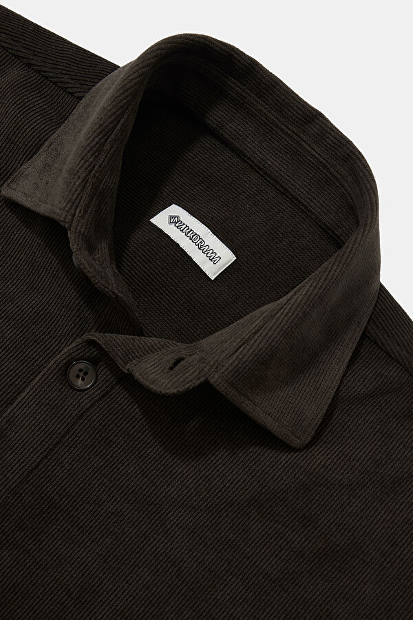 Relax Fit Coffee Regular Men's Shirt 3