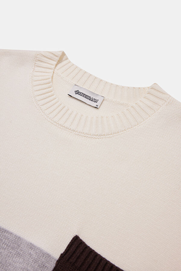 Ecru Viscose Knit Men's Sweater 3