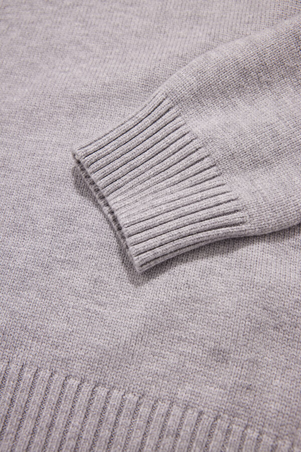 Ecru Viscose Knit Men's Sweater 4