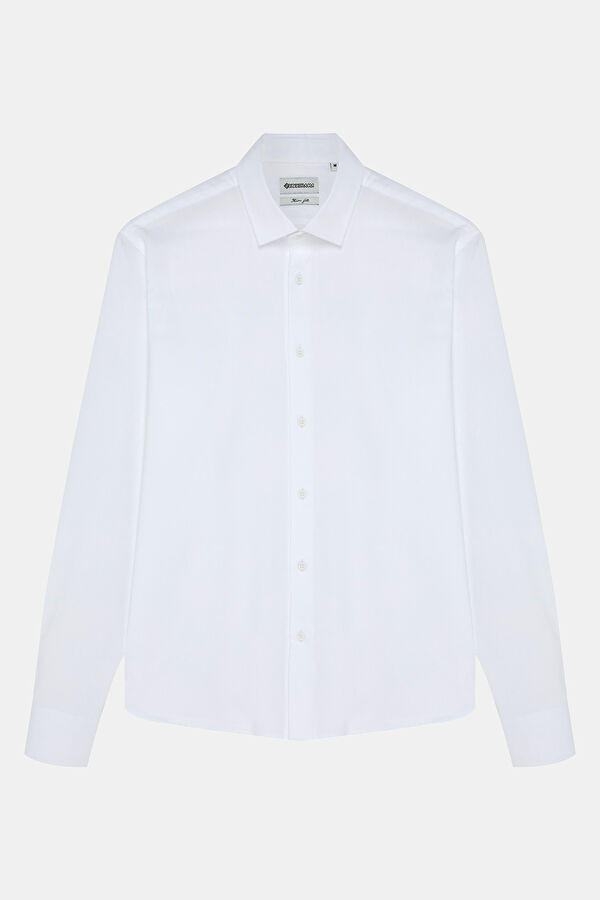 Slim Fit White Regular Men's Shirt