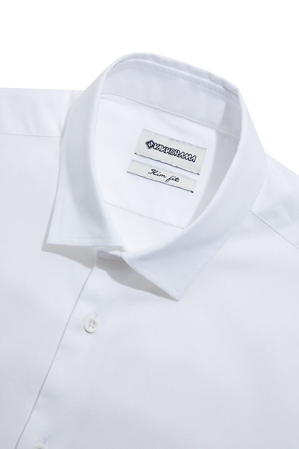 Slim Fit White Regular Men's Shirt 3