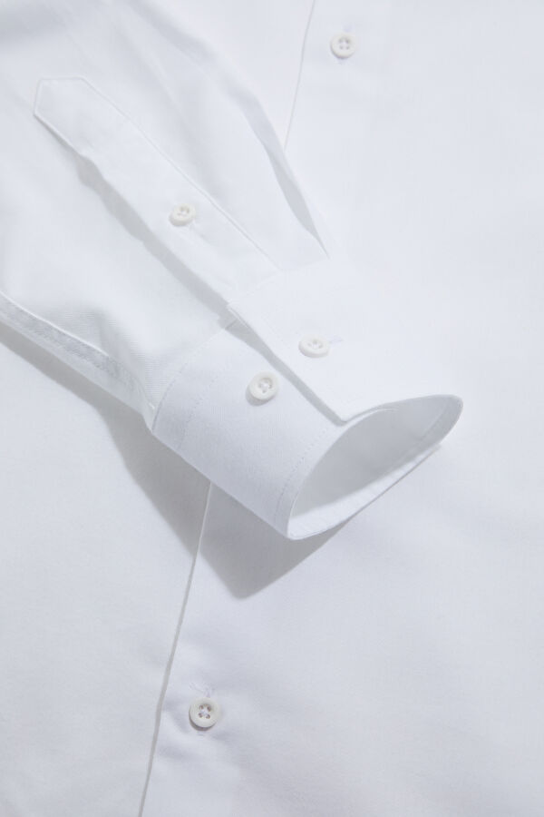 Slim Fit White Regular Men's Shirt 4