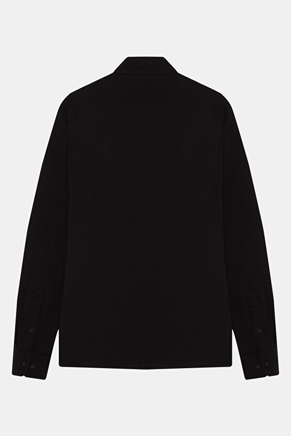 Slim Fit Black Regular Men's Shirt 2