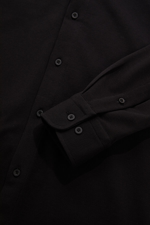 Slim Fit Black Regular Men's Shirt 4