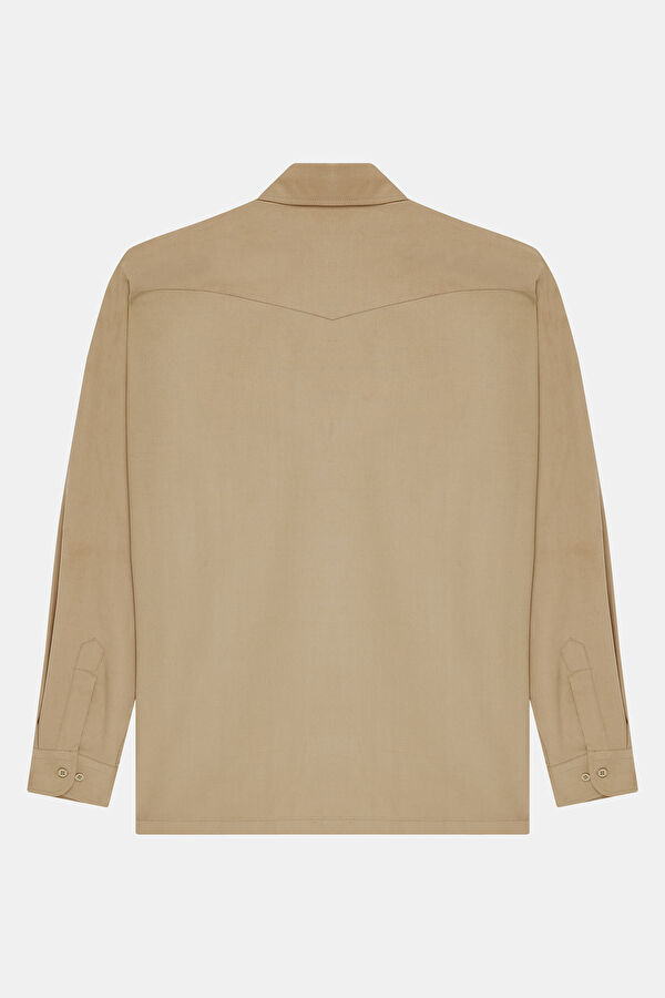 Beige Regular Men's Shirt 2