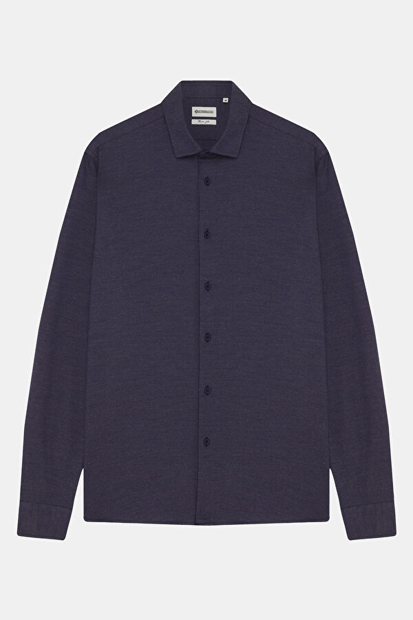 Slim Fit Indigo Regular Men's Shirt