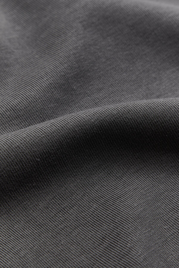 Anthracite Crew Neck Printed Men's T-Shirt 8