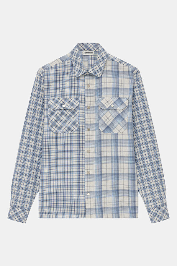Blue Regular Men's Shirt