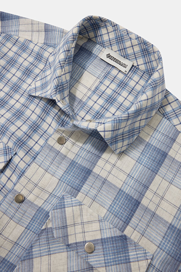 Blue Regular Men's Shirt 3