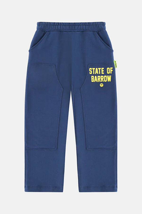 Blue Straight Leg Pants
