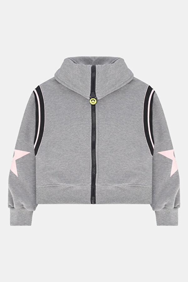 Gray Melange Hoodie Sweatshirt