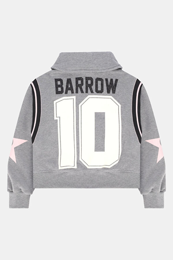 Gray Melange Hoodie Sweatshirt 2